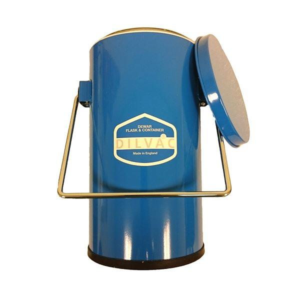 Scilogex 1L. Blue Enameled Cased Dewar Flask with Handle and Lid | MS111