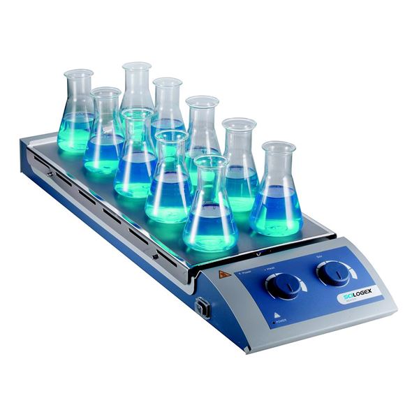 Scilogex SCI120-HS Analog Magnetic Hotplate Stirrer 10-Channel, stainless steel plate | 811321029999
