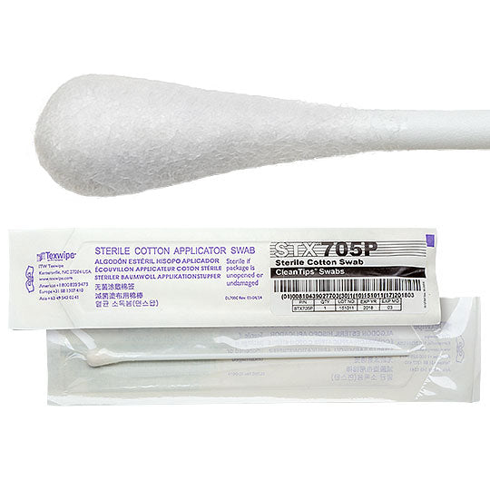 Sterile Cotton Swab with Polystyrene Handle , 500 swabs/cs - STX705P