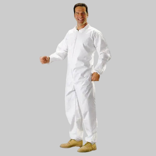 Advantage Plus Disposable Coveralls, White, Elastic, Medium, 25/case - APP0210-M