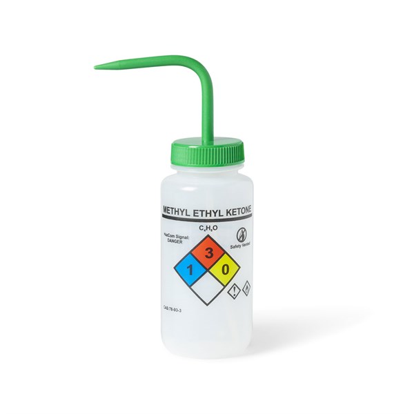 Workflow-Specific Unisafe Methyl Ethyl Ketone Vented Wash Bottle, 500 mL Pack/6 | UN370058