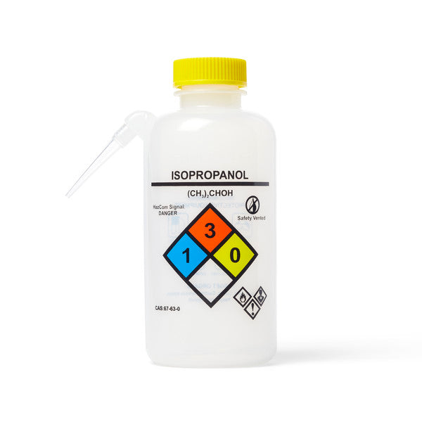 Workflow-Specific Unisafe™ Isopropanol Wash Bottle, Unitary, LDPE, 500 mL | 36-1004