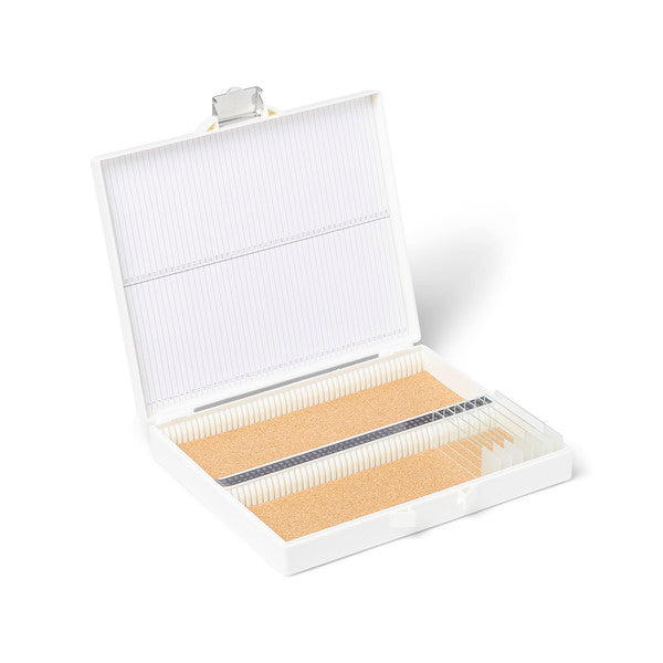 Scientific Instructional 100-Place Microscope Slide Box, ABS, White | 62611