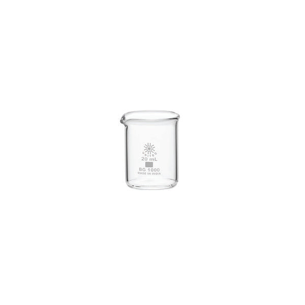 Scientific Lab Mixing Beakers, Low Form, Borosilicate Glass, 20 mL, C... | BG1000-20-CASE