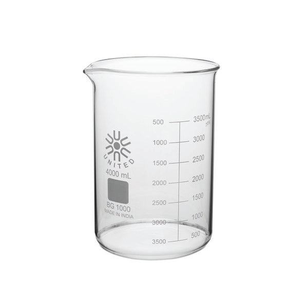 Laboratory Bench Heating Beakers, Low Form, Borosilicate Glass, 400... | BG1000-4000-CASE