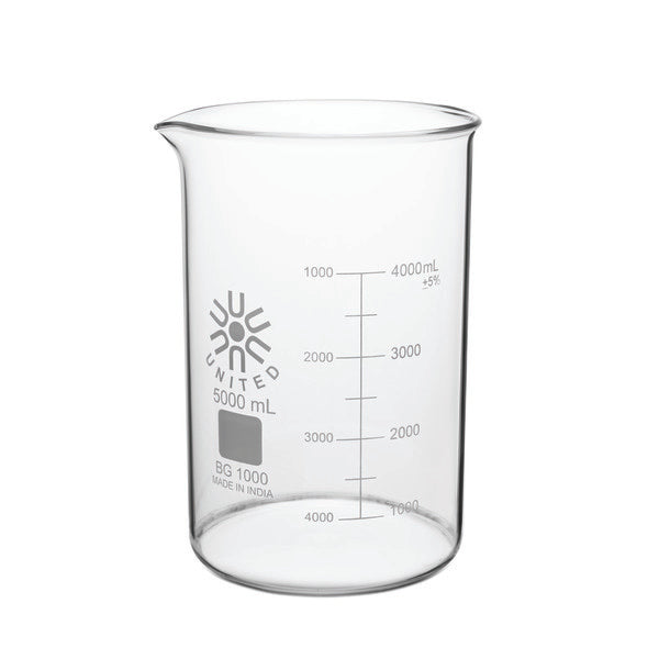 Industrial General Prep Beakers, Low Form, Borosilicate Glass, 5000... | BG1000-5000-CASE