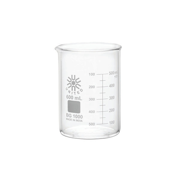 Laboratory General Prep Beakers, Low Form, Borosilicate Glass, 600 m... | BG1000-600-CASE