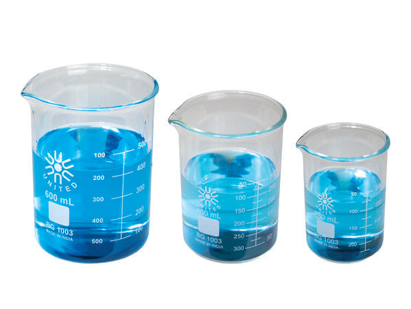 Research-Grade Pour-Control Glass Beaker , Heavy-Duty, Borosilicate for Gl... | BGSET3-HD