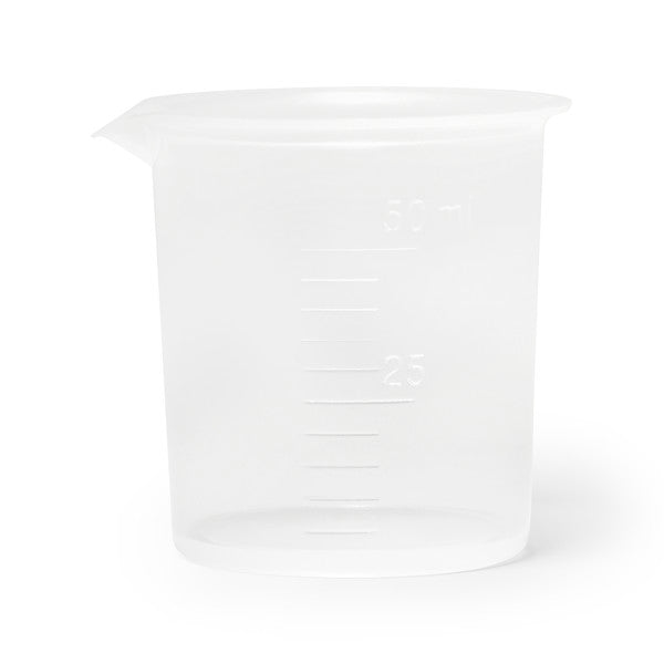 Precision Lab Mixing Beakers, Griffin Style, Polypropylene (PP), 50 mL, Pack/12 | BP0050