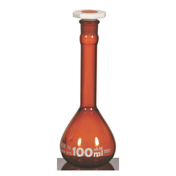 Industrial Analytical Dilution Vol Flask,Cls A, Ind, , Amber, 50ml | FGAM050