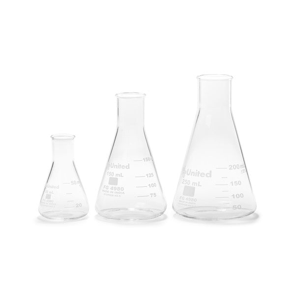 Technical Culture Prep Glass Erlenmeyer Flasks for Erlenmeyer Flasks Work | FGSET3