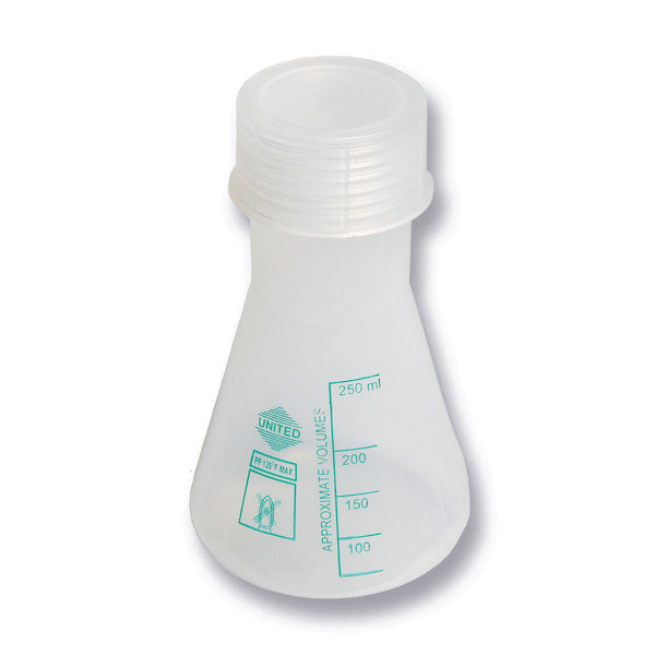 Laboratory Swirl-Mixing Wide-Mouth Erlenmeyer Flask, PP, 125 mL, Pack/12 | FP0125