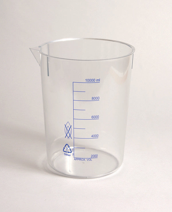 Heavy-Duty Lab Mixing Beakers, Printed Graduations, Polymethylpentene, PMP, 2... | P50706
