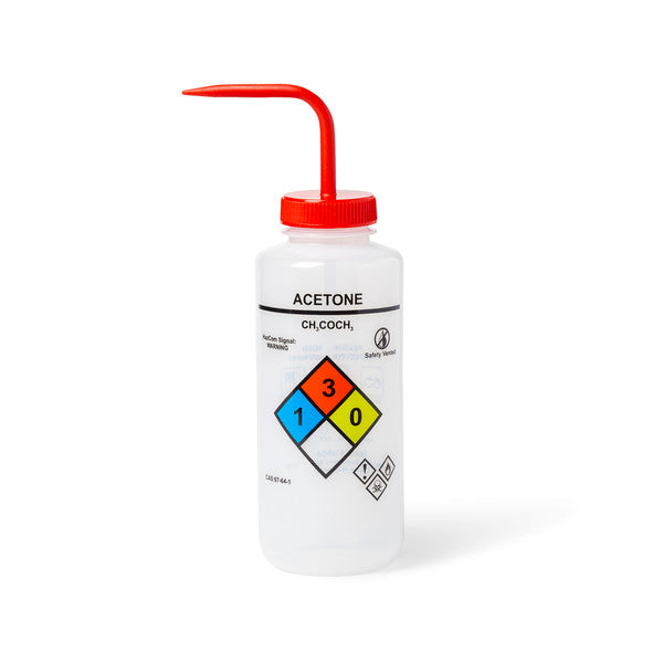 Task-Focused Unisafe™ Acetone Vented Wash Bottle. 1000 mL, Pack/4 | UN370071