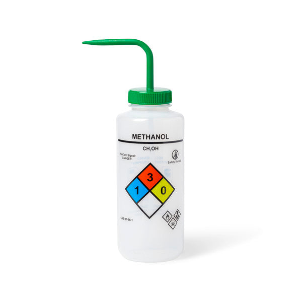 Workflow-Specific Unisafe™ Methanol Vented Wash Bottle, 1000 mL, Pack/4 | UN370073