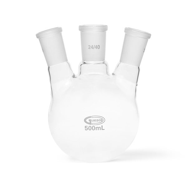Precision Culture Prep 3 Neck Flask, Round Bottom, Angular, 500 mL, Cente... | UN3NKFK500