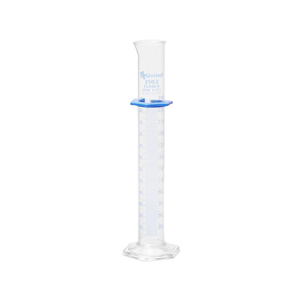 Scientific Graduated Glass Graduated Cylinder, Double Scale, Borosilica... | UNCYLNGB-250