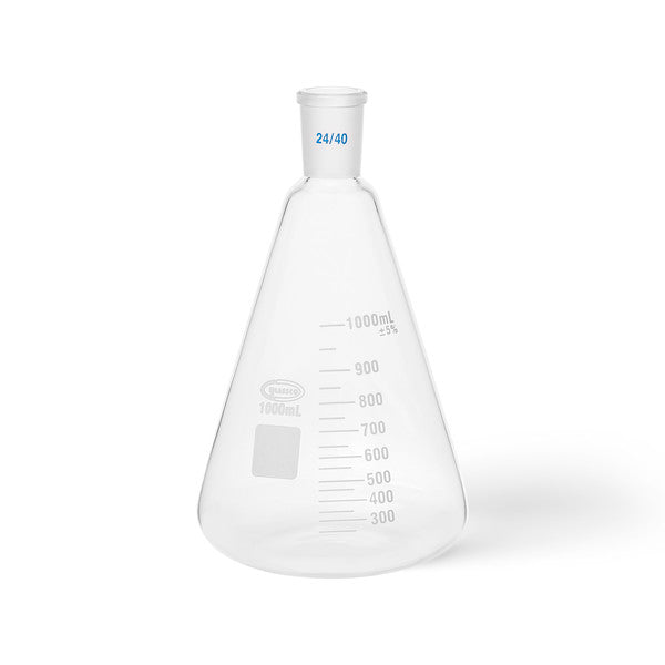 Technical Swirl-Mixing Erlenmeyer Flasks, With Joint, 1000 mL, Joint Si... | UNJTERFL1000