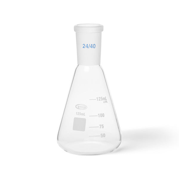 Technical Reduced Splash Erlenmeyer Flasks, With Joint, 125 mL, Joint Si... | UNJTERFL125