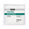 Alpha Wipe 9" x 9" polyester wipers, Non-Sterile , Hand Stacked, 1500 wipers/Cs - TX1009